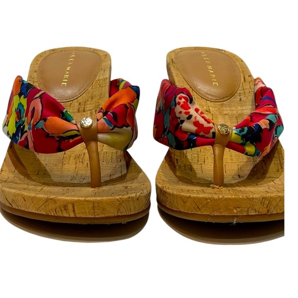 🔥SALE🔥ALEX MARIE BENATA MULTI FLORAL WEDGE SANDALS SZ 9.5 - Picture 9 of 10